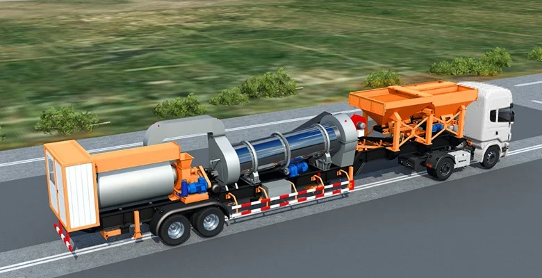 mobile asphalt mix plant